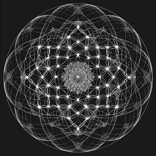 vector drawing, complex sacred geometry