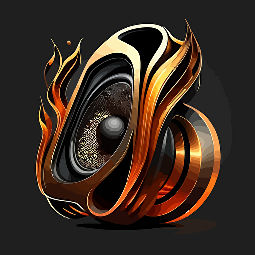 Shaking Vectorized speakers logo style