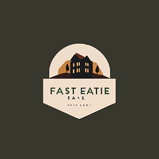 desing me a flat vector minimal logo for a realestate