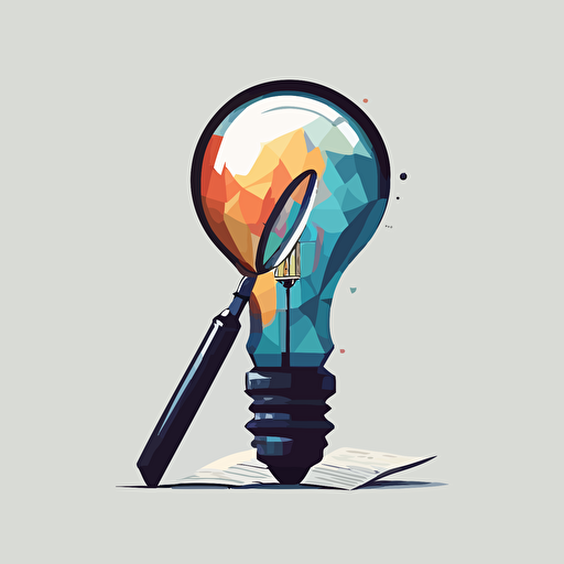 logo, documents, analitics, magnifying glass, lightbulb, vector, svg