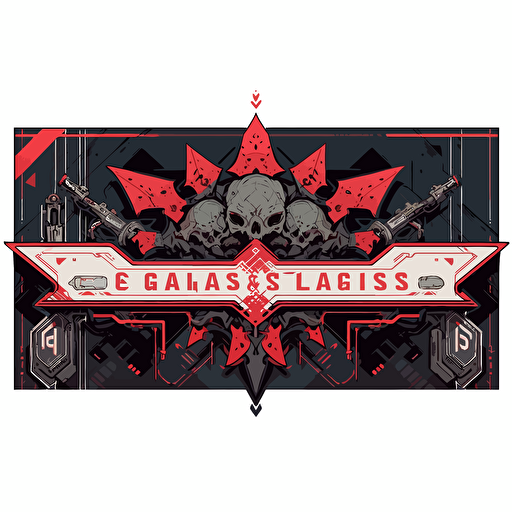 Chaos Agents labs logo, video game company, sharp, vector, red and gray and black, western cyberpunk, creepy