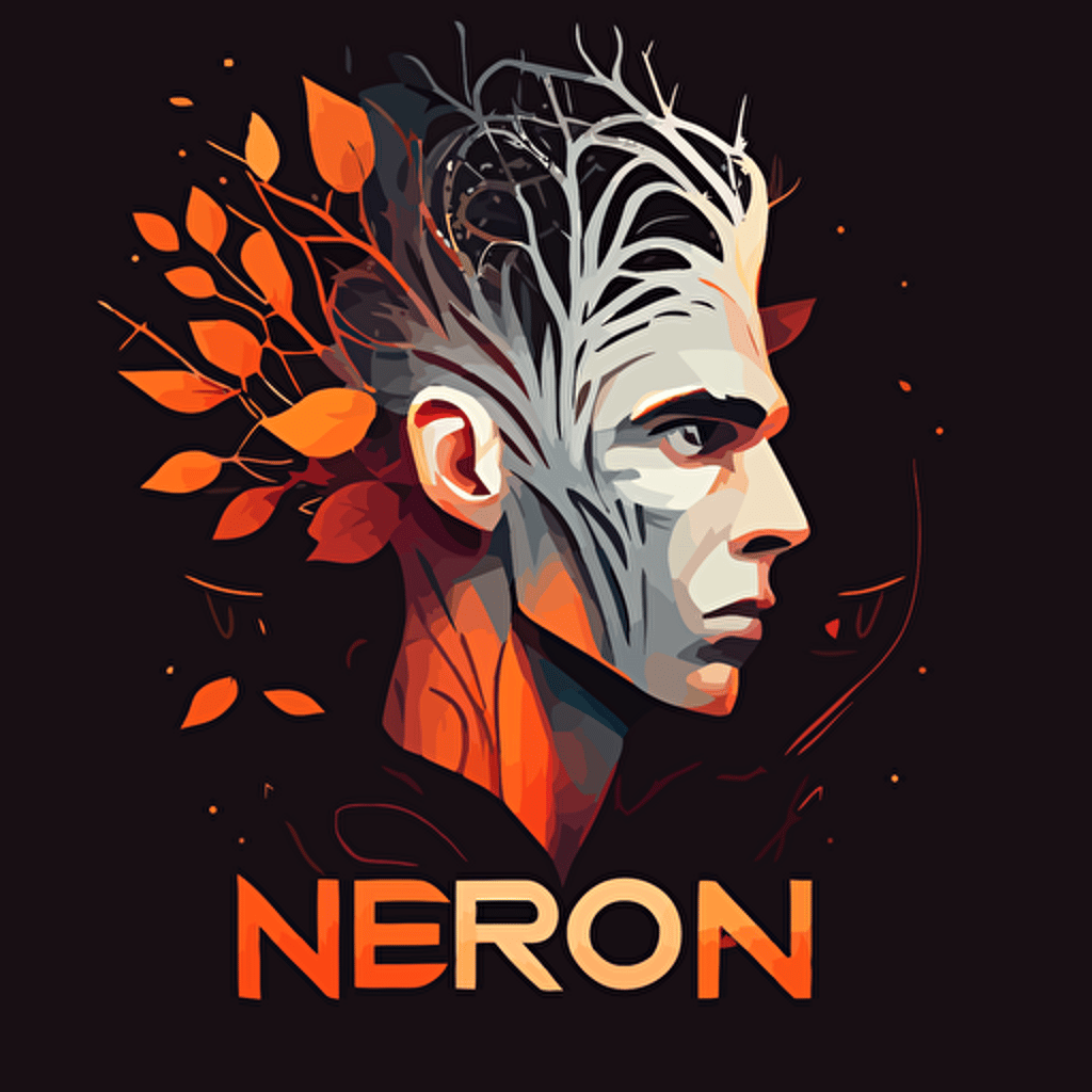 Neuronova, vector illustration, mechanic simple modern design,