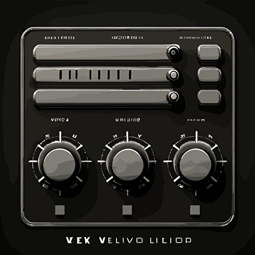 vector volume controls for modern, minimalist, sleek virtual instrument