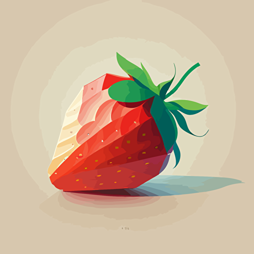 vector, strawberry minimalistic colorful illustration v5
