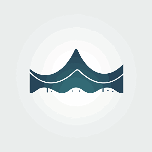 minimalistic vector logo for music label, sound waves