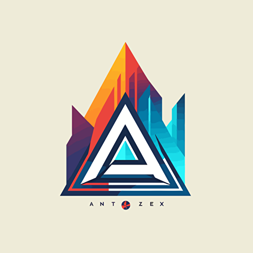 modern, stylish, trendy, minimalistic, vector logo of "Az"