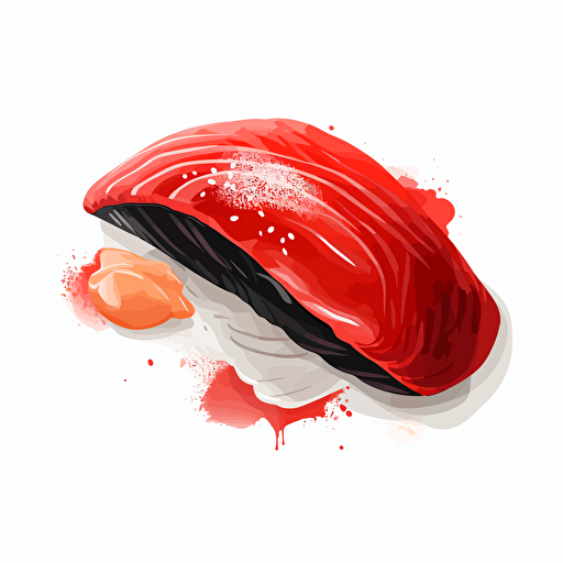nigiri, vector art, white background
