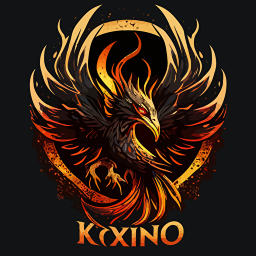 Ko Logo Vector Art phoenix rising
