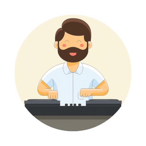 a man dj playing music