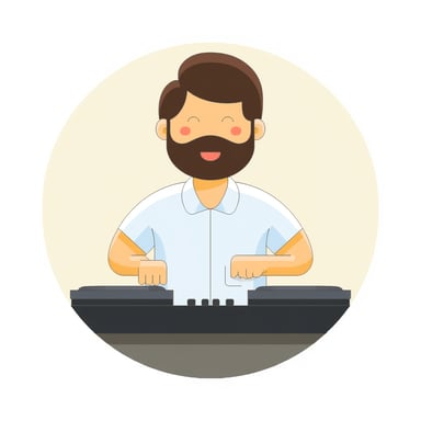 a man dj playing music