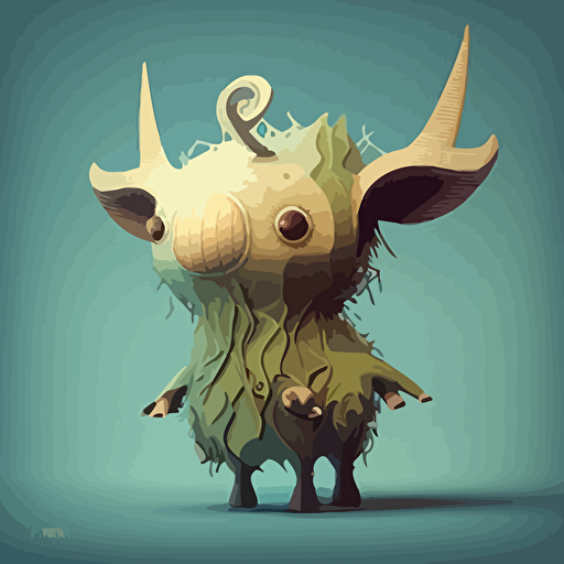 a stylized vector drawing of an organic creature known as a "moogie"