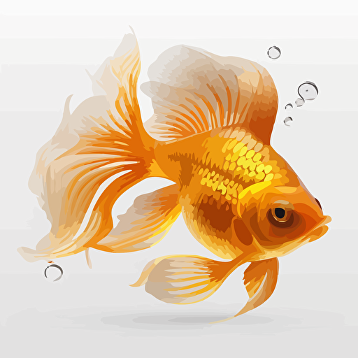 vector image gold fish