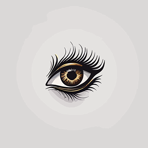 logo ,eye, vector ,simple ,flat ,low detail, smooth ,plain ,minimal ,straight design,white background,Kasiwa sato style