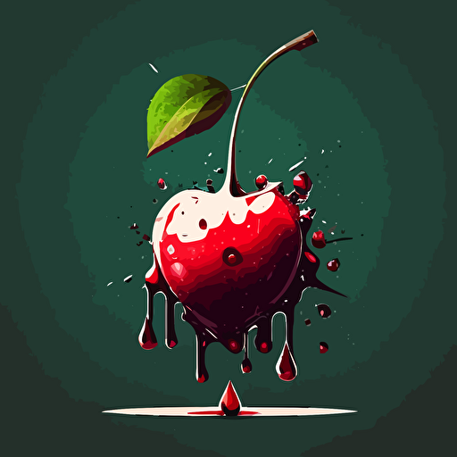 vector art cherry simple Reductionism