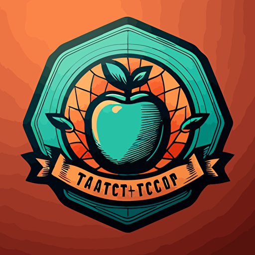 an emblem for a teacher group, vector, simple