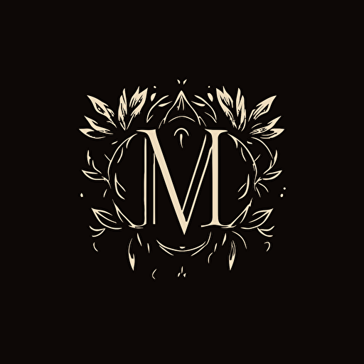 minimal logo, monogram, MP, vector