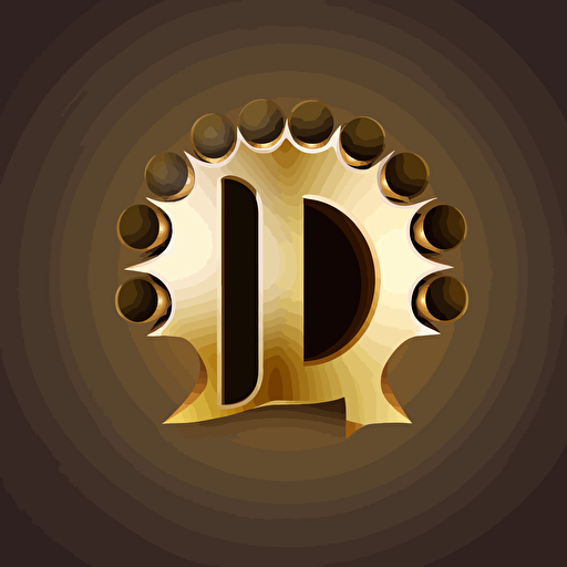 design a simple logo combining brass knuckles and letter D, vector