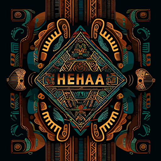 mayan nahual Kej geometric vector design, with illustrations that represent the meaning of the nahual