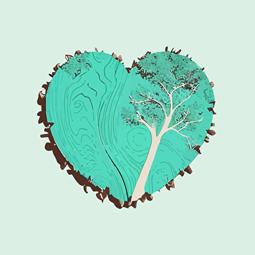 color and love on the earth, no background, tiffany blue, vector, log, flat, simple