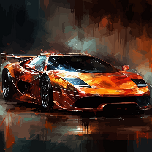 painting of a vector w8 sports car, rembrandt, divinci, baroque, luxury sports car, masterpiece painting, high end art, colors, masterpiece painting