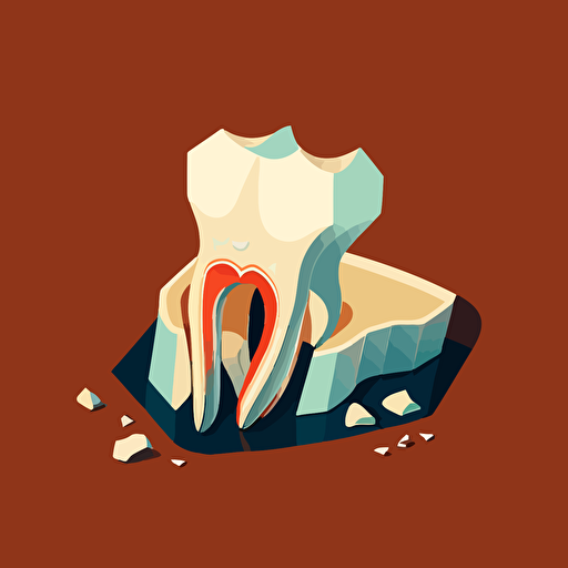 flat vector illustration of teeth