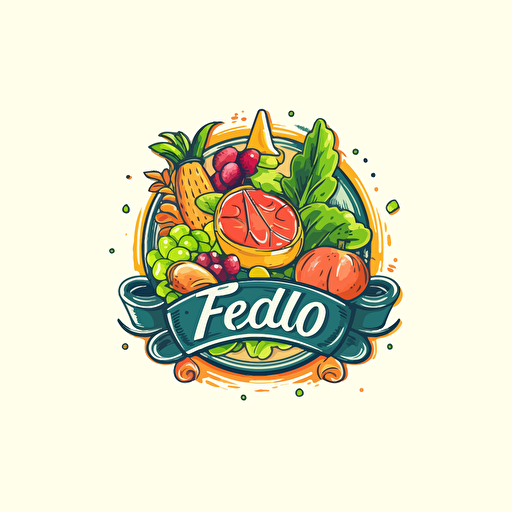 food vector logo 2d