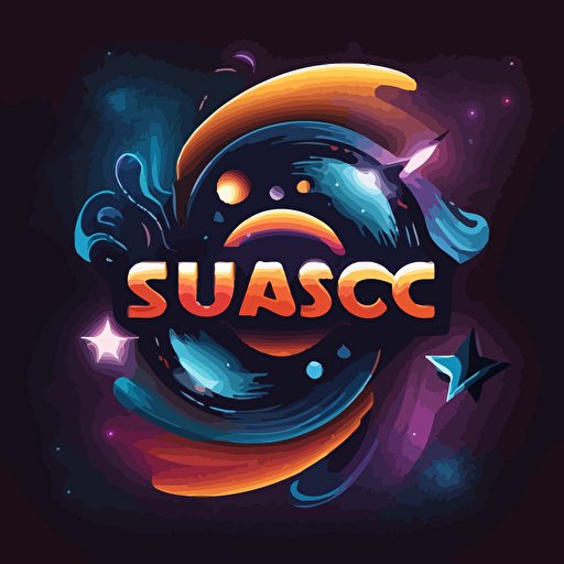 cosmic logo, vector