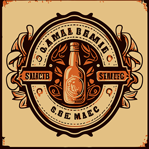 an emblem of a hot sauce company, simple vector..no shading detail