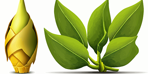 little bamboo shoot in vector draw style;medium bamboo shoot in vector draw style;largebamboo shoot in vector draw style