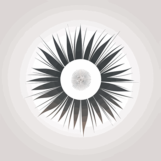 circular emblem, starburst, logo, vector simple, abstract seed, minimalistic, sleek design, futuristic