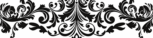 simple adobe illustrator vector of a decorative ornamental divider separator black on white