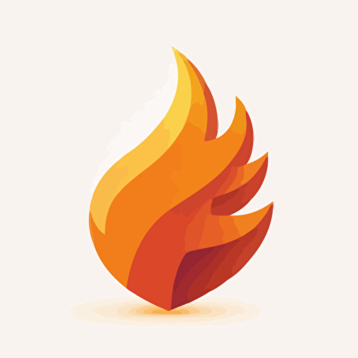 vector fire icon, simple