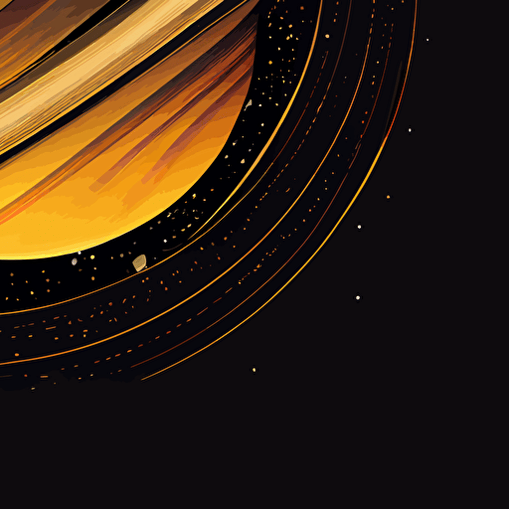 Vector draw of saturn