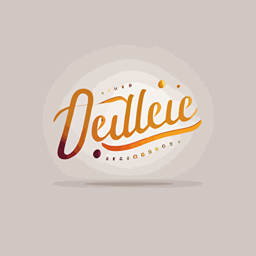 "Delicious" logo wordmark, logo style, simple vector logo, minimal