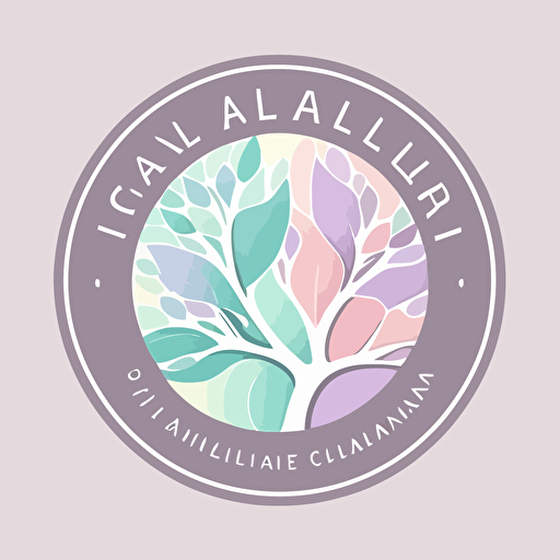 a calm logo for a supported living company in vector style no shading using pastel colours v 5
