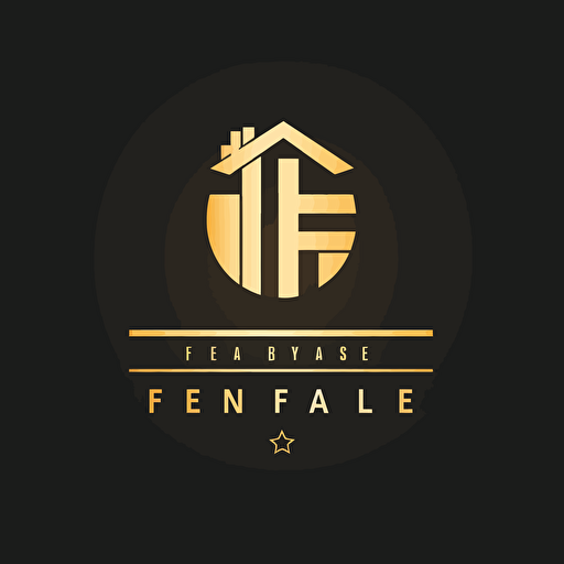create real estate logo using F and E letters only , minimal, modern, simple, clean, vector
