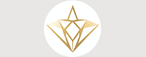 flat vector logo for a jewlery business, gold, white, minimal