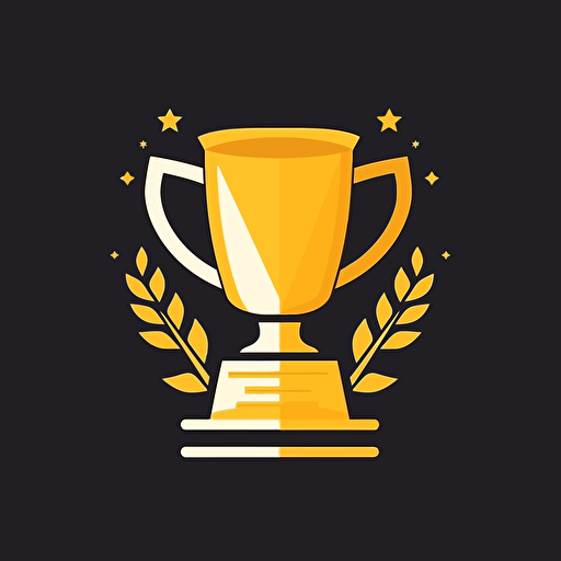 logo design prize, vector, flat 2d, trophy