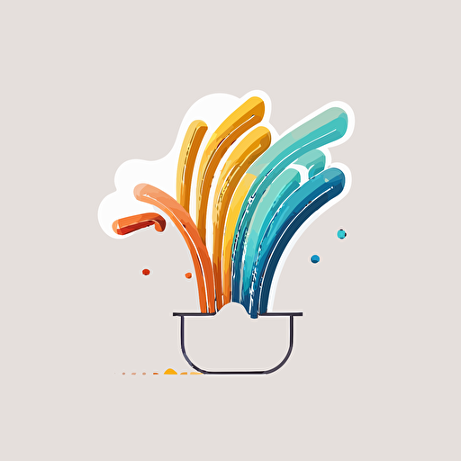 minimalist logo, vectorial, colorful, cooking churros in gas fog, on white background