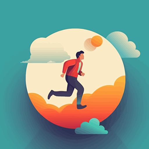 illustration in flat vector format representing focus and motivation
