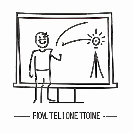 simple pictogram of 'positive image', line, vector, white background