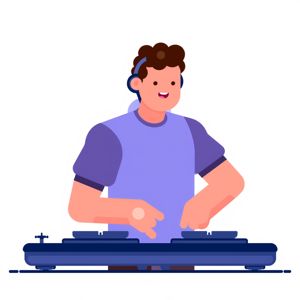 a man dj playing music