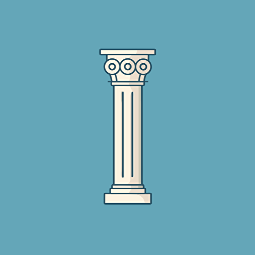 pilaster icon, vector, flat background, one color, minimalist