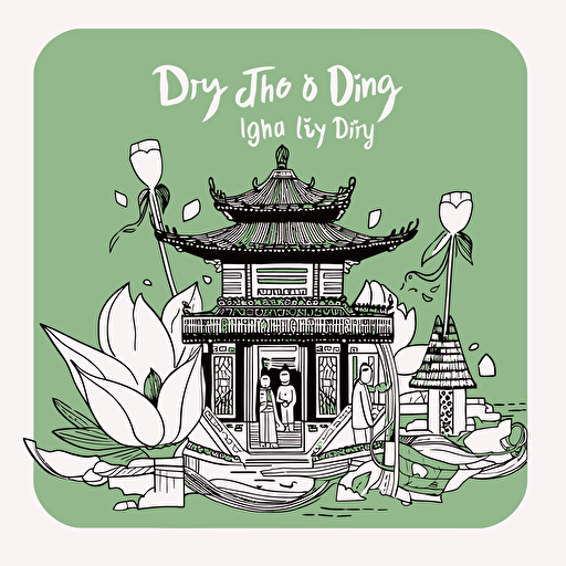 let go and do your duty dharma vector illustration drawing sketch line illustrator ink pen::
