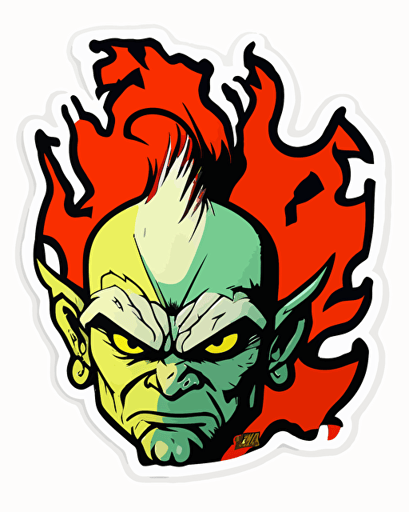 Avatar the last air bender, a angry orc graffiti