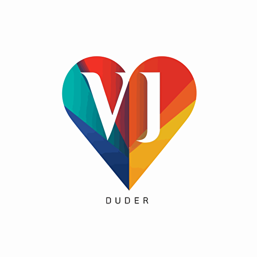 mix of letter "V" and "R" and "D" logo, modern company, ACME, minimalistic, vector, white background