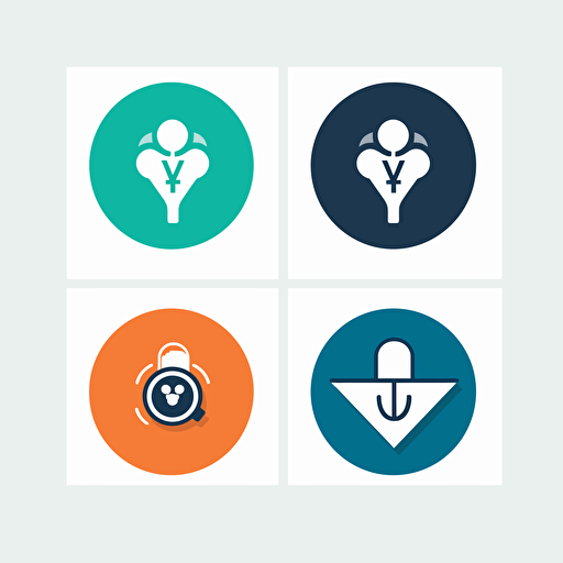 create a minimalistic logo for a healthcare tehcnology startup, flat vector, modern, modern colors