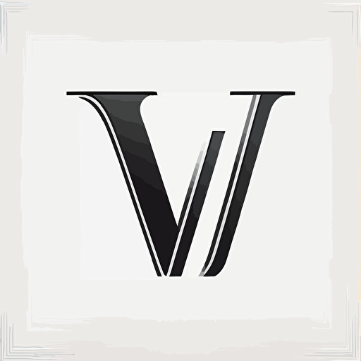 a lettermark of the letter W, Logo, Serif Font, Vector, Simple