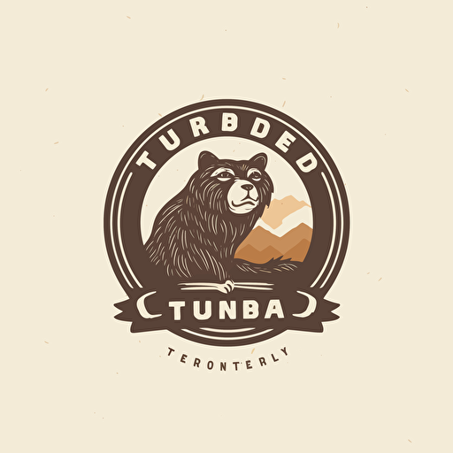 simple logo for a coffee roasting called tundra vector style