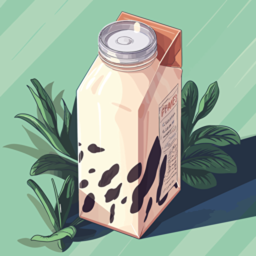 a open carton of milk laying on the ground vector lofi